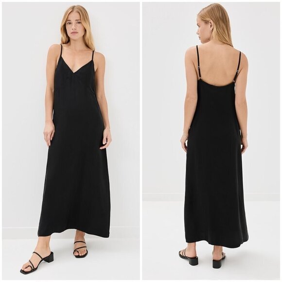 ๐JENNI KAYNE๐ Rio Slip Dress ~ Y2k 90s Satin Black Medium NWOT - Picture 3 of 16